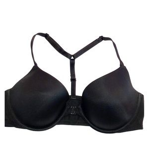 PINK black t shirt bra with front closure